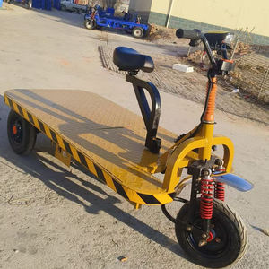 Platte wagen gereedschapslogistiek elektrisch magazijn vierwiel <span class=keywords><strong>pallet</strong></span> vrachtmagazijn platformkar - Product Image 3