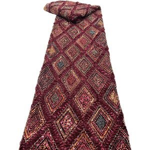 <span class=keywords><strong>Tela</strong></span> de encaje de red con cuentas rojas y lentejuelas NI.AI, tul nigeriano, encaje de red, <span class=keywords><strong>vestidos</strong></span> de novia africanos para mujer - Product Image 1