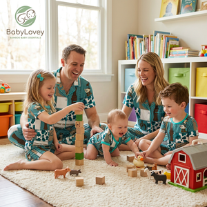 Babylovey - Pijamas de Bambú Personalizadas con MOQ Bajo para Mamá e Hija, Ropa de Dormir Suave a Juego para Madres e <span class=keywords><strong>Hijas</strong></span> - Product Image 4