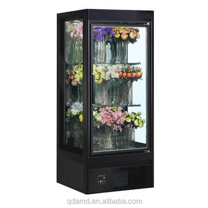 Refrigerador vertical de exhibición de flores con puerta de vidrio de tres lados, nevera de flores, floristería - Product Image 6