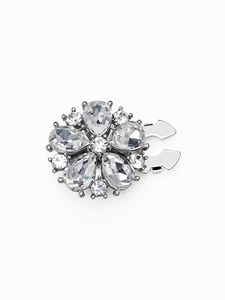 Couvre-boutons en cristal floral argenté de haute qualité, mode, 15MM/21MM/25MM, couvre-boutons, boutons de manchette, accessoire vestimentaire pour vêtements - Product Image 6