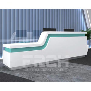 Meubles de réception personnalisés en bois pour clinique médicale, hôpital, poste de soins infirmiers, comptoir de réception à vendre - Product Image 3