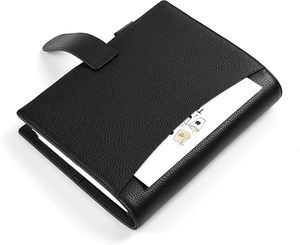 Custom Leather Magnetic A5/A6 Loose-Leaf Planner Cover in Pebbled PU Leather Metal <b>Ring</b> <b>Binder</b> UV Printed Business Organizer - Product Image 2