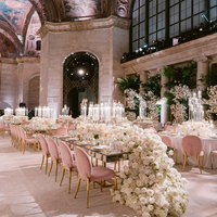 Chaises de mariage empilables en velours, modernes et luxueuses, pour table de mariés, banquets et réceptions d'hôtel