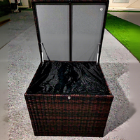 En stock, expédition directe : Table de rangement multifonctionnelle en plastique imperméable pour extérieur, jardin, balcon, cour, style pastoral