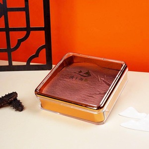 Caja de embalaje acrílica con borde dorado transparente, caja de regalo universal de plástico para pepino de mar, nido de pájaro, productos secos. - Product Image 2