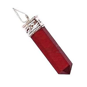 Colgante de cristal de alta calidad, punto de jaspe rojo, lápiz de piedras preciosas curativas, punto Hexagonal de cristal, collar de joyería, mayorista - Product Image 4
