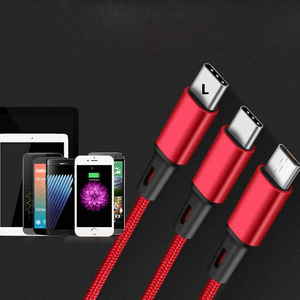 Multi-charging Cable 6-in-1 Braided Charging Cable. Multi-<b>USB</b>, Fast Charge. IP/C/Micro Ports. Fits Phones, Tablets - Product Image 3