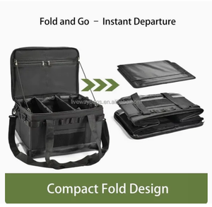 Borsa da Picnic Pieghevole con Divisori, Contenitore Portatile per Attrezzi da Esterno e Multi-Tasca per Utensili da Campeggio per Gite - Product Image 4