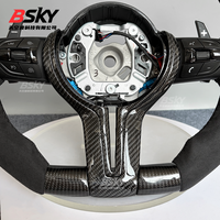Volant de direction en cuir de cerf et fibre de carbone pour BMW Série 3, Série 5, F10, M5, F20, F30, M3, F80, M4, F82, M2, F87, F90, F11, E90, E92 M