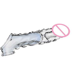 TPE gerçekçi Penis kol kullanımlık Dildos prezervatif titreşimli halka silikon Penis gecikme boşalma seks oyuncakları erkekler için - Product Image 2