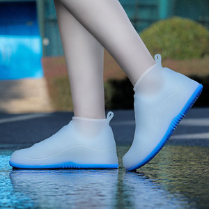 Vente en gros de bottes de pluie imperméables pour hommes et femmes <span class=keywords><strong>Couvre</strong></span>-chaussures de jour de pluie épaissi en silicone antidérapant résistant à l'usure - Product Image 5