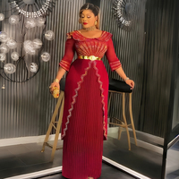 Nouvelle robe africaine tendance 2025, robe décontractée avec strass pour soirée, banquet, robe pour femme