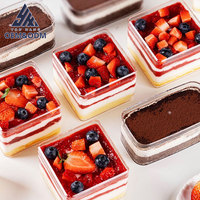 Boîtes à gâteaux en plastique transparent pour desserts, emballage alimentaire, vente en gros OEM et ODM, écologiques, de qualité alimentaire, certifiées ISO