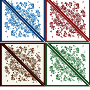 Sciarpa triangolare multifunzionale 60x135 cm con stampa floreale per accessori da collo e moda - Product Image 2