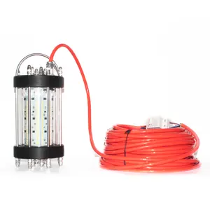 salmão vermelho Suppliers-Luz de led para pesca subaquática, luz verde, salmão, isca de pesca, 600w