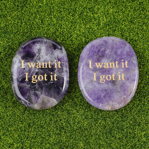 Handmade Reiki Crystal Set for Healing Carved <strong>Chakra</strong> Palm <strong>Stones</strong> <strong>Engraved</strong> Symbols Feng Shui Semi-Precious I Want It - Product Image 4