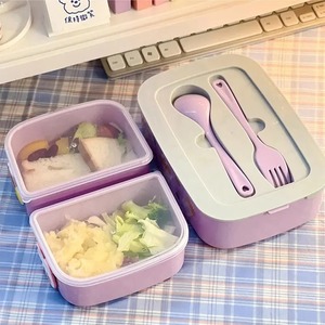 Bán Buôn Xách Tay Kawaii Nhựa Hộp Ăn Trưa Lò Vi Sóng Heatable Khoang Trường Trẻ Em Bento Dã Ngoại Hộp Lưu Trữ Cho Công Việc - Product Image 6