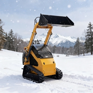 Mini DIESEL xăng điện Skid Steer lật Trung Quốc S460 V1000 skidsteer nhỏ kết thúc trước loader giá rẻ để bán - Product Image 4