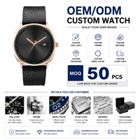 Montre à quartz pour homme TOMI T044 avec logo personnalisé, bracelet en cuir, style classique, décontracté, calendrier, minimaliste, montre de mode, OEM ODM