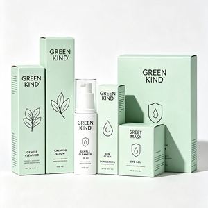 ชุดของขวัญผลิตภัณฑ์บำรุงผิว FUXI Eco-Friendly Cosmetic FX กล่องกระดาษแข็งพร้อมหน้าต่างโชว์สินค้า พิมพ์สี่สี ปิดด้วยแม่เหล็ก - Product Image 1