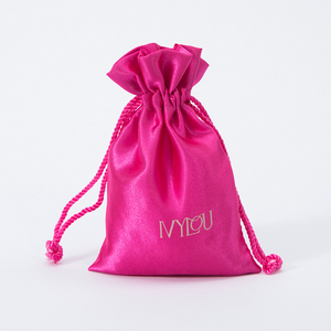 <b>Personalized</b> Drawstring Wig <b>Bag</b> Custom Logo Packaging Silk Hair Extension <b>Bag</b> Satin Wig <b>Bag</b> for Hair Bundles - Product Image 5