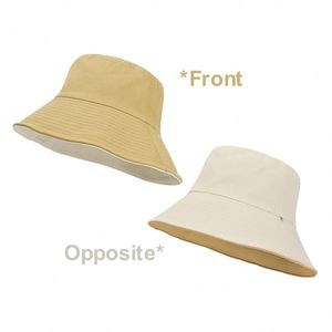 หมวกบักเก็ตแบบใส่กลับด้านได้หมวกผ้าฝ้ายปีกกว้างหมวกชาวประมงธรรมดาใช้ได้ทั้งชายและหญิง - Product Image 3