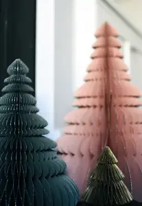 Decoración de árbol de Navidad, adornos colgantes de árbol de Navidad, adornos de papel de panal de abeja