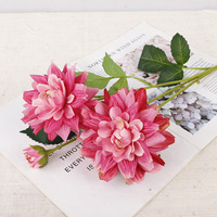 Bunga Dahlia Buatan Berbatang Panjang Warna-warni, Dahlia Sutra, Rangkaian Bunga Dalam Ruangan, Dekorasi Fotografi Pernikahan Arti