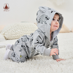 Commercio all'ingrosso Nuovo Arrivo Del Bambino Vestito Abbigliamento <span class=keywords><strong>Neonato</strong></span> Manica Lunga Modello Vestiti Del Bambino Con Cappuccio Pagliaccetto - Product Image 2