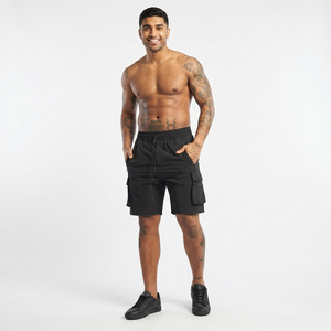 Vente chaude Logo Personnalisé Été Multifonctionnel Poche Nylon Tissu Stretch Causal Shorts Plus La Taille Hommes Shorts DDP expédition - Product Image 1