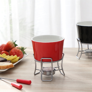 Restaurant Maison Ustensiles De Cuisine <span class=keywords><strong>Fromage</strong></span> <span class=keywords><strong>Suisse</strong></span> Chocolat Fondant Hotpot Mini Pots À <span class=keywords><strong>Fondue</strong></span> En Céramique Avec Fourchette - Product Image 5