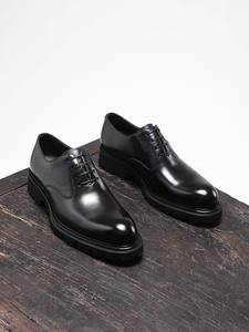 High Dropshipping Men's Genuine Leather Lace-Up Waterproof Breathable Autumn Wedding Formal Shoes Pointed Toe - Product Image 6