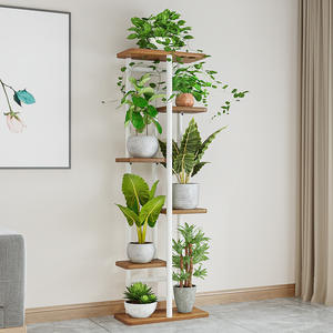 Soportes <span class=keywords><strong>para</strong></span> <span class=keywords><strong>Plantas</strong></span>, Soporte <span class=keywords><strong>para</strong></span> Macetas Colgantes de Madera <span class=keywords><strong>para</strong></span> Exteriores, Juego de Soportes <span class=keywords><strong>para</strong></span> Macetas, Decoración del Hogar, Soporte de Exhibición de Flores de Metal de Acero de 5 Niveles - Product Image 3