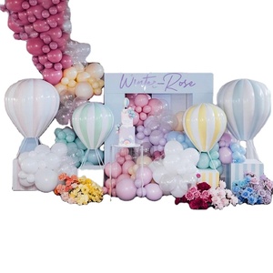 Statue de <span class=keywords><strong>montgolfière</strong></span> en résine et fibre de verre personnalisable <span class=keywords><strong>Art</strong></span> de jardin de Noël extérieur festif pour accessoires de centre de table de douche de bébé - Product Image 3