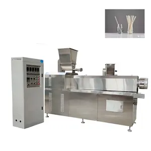 drinking rice straw making double and single screw extruder machine manufacturing rice straw production machinery line