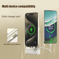 Mini batterie externe portable 10 000 mAh avec charge rapide 22,5 W, affichage numérique et câble – Coffrets cadeaux d'affaires