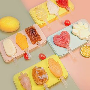Silicone Ice Mold Popsicle Trays Food Grade Quick Freeze Mold For Ice Cream Making With Sticks Multi Shape Design - Product Image 1