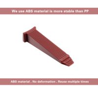 Système de nivellement de carreaux en plastique Nivellement des cales réutilisables 100 pièces par sac avec un matériau ABS plus stable