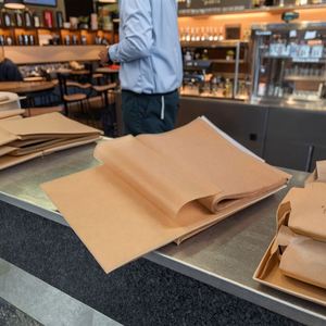 Palettes en papier kraft biodégradables, écologiques et recyclables personnalisées en gros, papier anti-graisse de qualité alimentaire pour hamburgers - Product Image 4