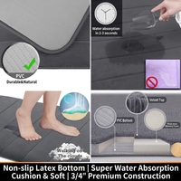 Tapis de douche antidérapant, très absorbant, écologique, lavable, léger, moderne, pour salle de bain et entrée.
