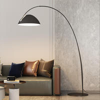 Lampadaire Vertical Créatif en Aluminium Moderne Style Canne à Pêche Arc pour Décoration de Salon