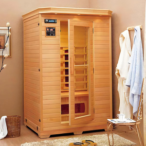 Sauna sec intérieur de luxe au design moderne, taille personnalisée, 220v, <span class=keywords><strong>bois</strong></span> de pruche massif avec une puissance de 3kw, sans vapeur, enclos de massage pour la peau - Product Image 5
