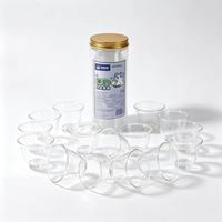 Tasses à thé jetables en cristal, lot de 40, mini-tasses de dégustation en plastique rigide transparent pour cérémonie du thé
