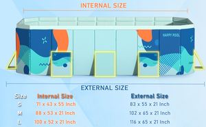 Personalizable 166*<span class=keywords><strong>107</strong></span>*45 <span class=keywords><strong>cm</strong></span> al aire libre de PVC plegable <span class=keywords><strong>piscina</strong></span> tamaño familiar no inflable ambientalmente protegido por el verano - Product Image 6