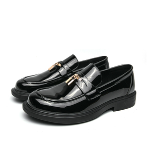 Zapatos de Vestir para <span class=keywords><strong>Hombre</strong></span> con Plataforma y <span class=keywords><strong>Borlas</strong></span>, Diseño Cómodo con Suela que Aumenta la Altura, Color Negro - Product Image 2