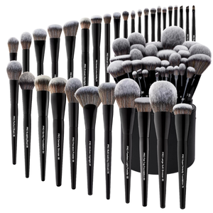 Juego de 32 Brochas de Maquillaje con Mango de Madera Negra, Pelo Sintético, Herramienta para Base de Maquillaje y Ojos - Product Image 1