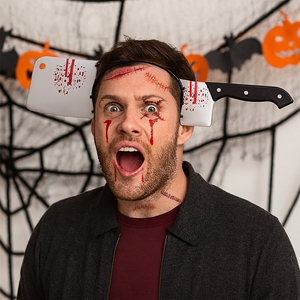 Disfraces de terror Spoofing <span class=keywords><strong>Zombie</strong></span> Toy Props Accesorios para el cabello Bandas para el cabello Cabeza Decapitado Axe Prank para fiesta de Halloween - Product Image 3