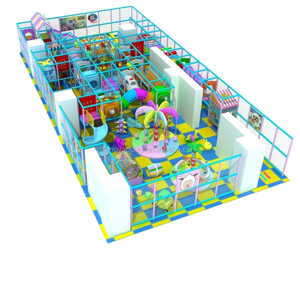 Customized Design kids indoor playground equipment ball pit slide pool commercial soft play