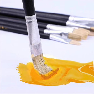 Juego de 9 Pinceles FOSKA con Mango de Madera Cómodo para Agarrar, Pinceles de Cerdas Planas para Múltiples Técnicas y Superficies - Product Image 5